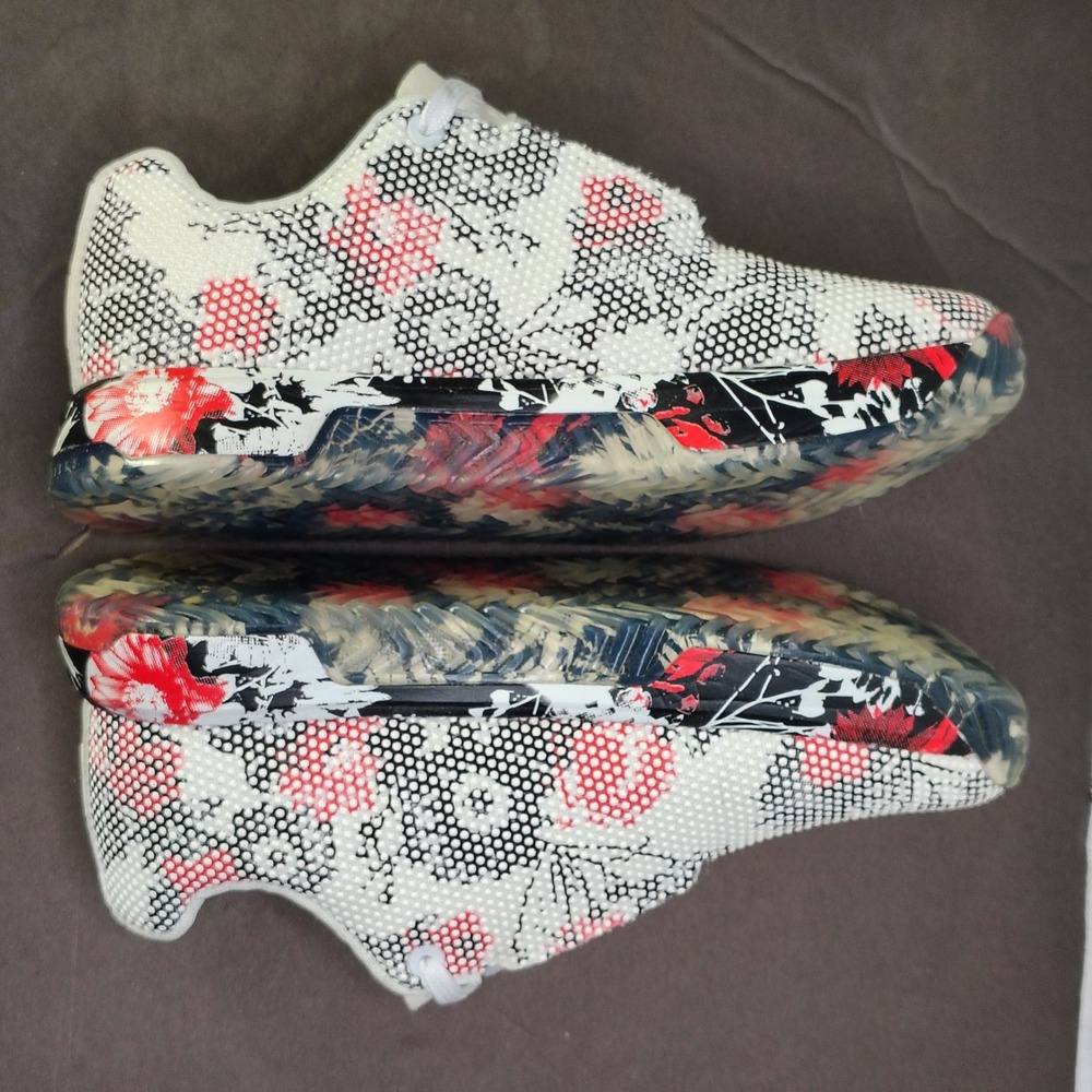 NOBULL SuperFabric Trainer White Black Red Floral Camo Shoes Womens 7 Mens 5.5 - Picture 6 of 12